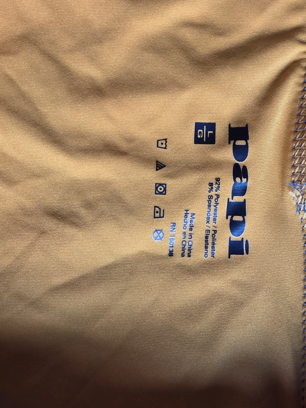 Men's Papi Yellow Briefs with Blue Waistband Size L - Picture 5 of 5